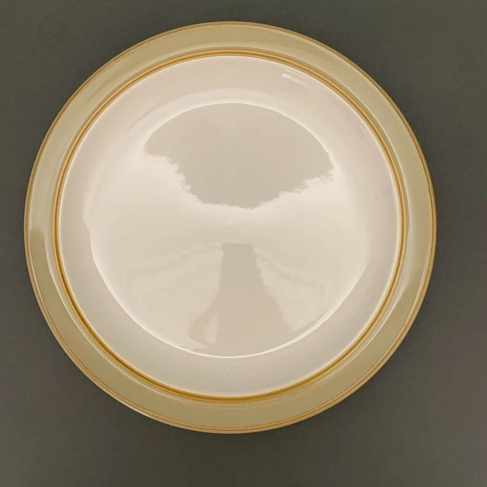 Dansk‎ Sirocco Khaki White Center Dinner Plate Almost 11
